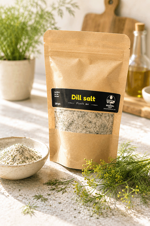 Dill Herb Salt Refill | Classic Savoury Sea Salt - large 230gm refill