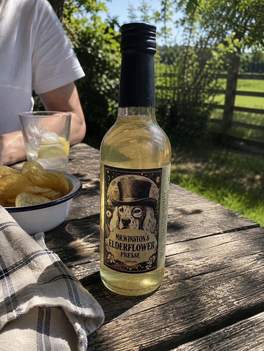 Mr Winston's sparkling Elderflower Pressé