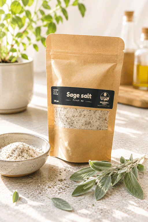 Sage Herb Salt Refill | Classic Savoury Sea Salt - large 230gm refill