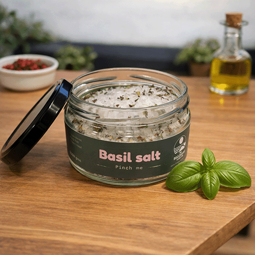 Basil herb salt - large 230gm jar