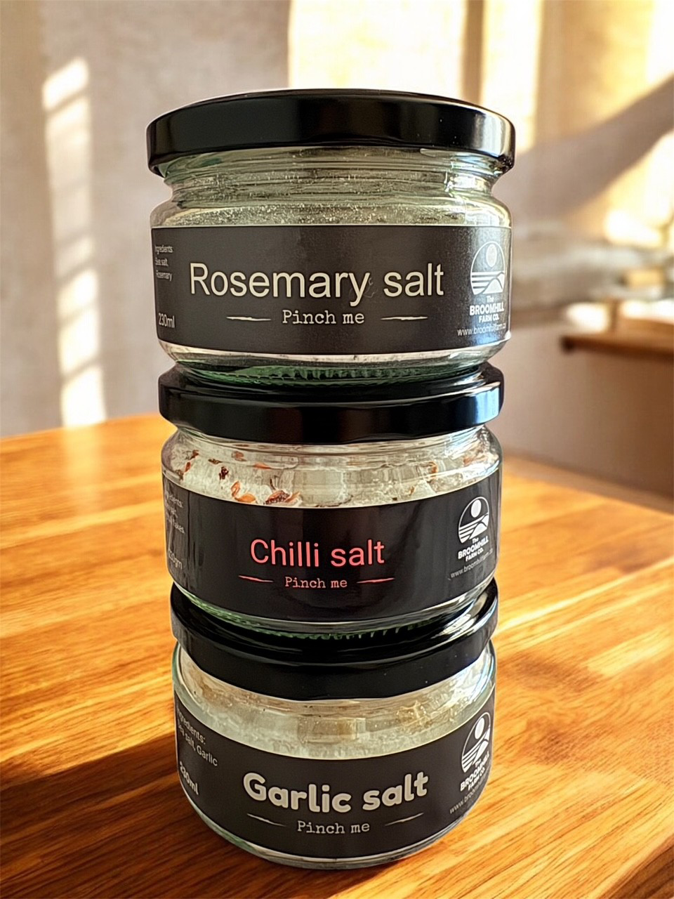 Pinch Me set of 3 sea salts + FREE digital cookbook (normally £9.99)