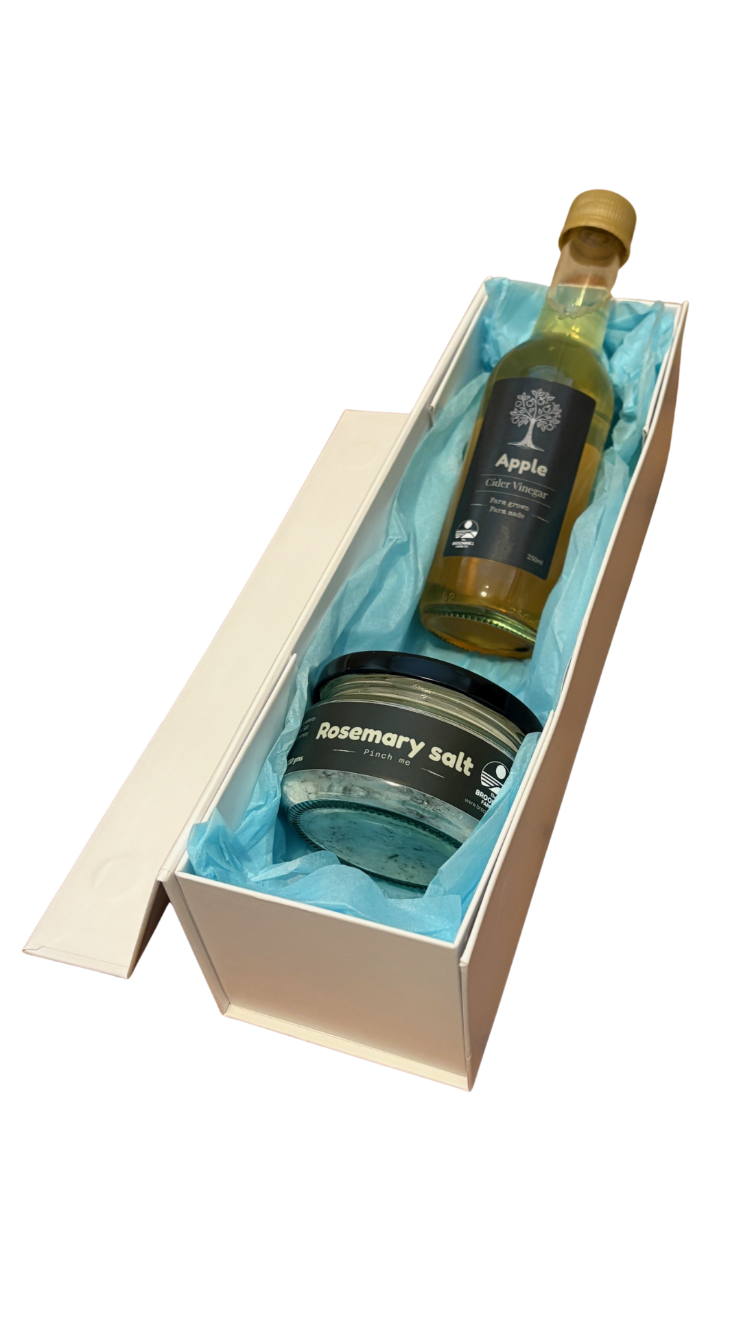 Fabulously aromatic Rosemary Salt and Apple Cider Vinegar gift box
