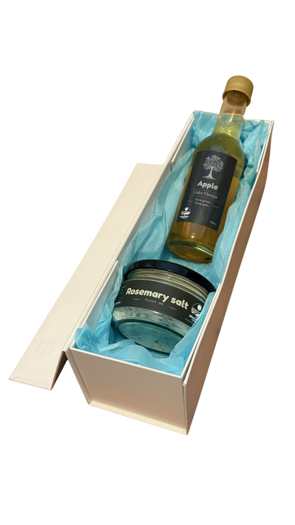 Fabulously aromatic Rosemary Salt and Apple Cider Vinegar gift box