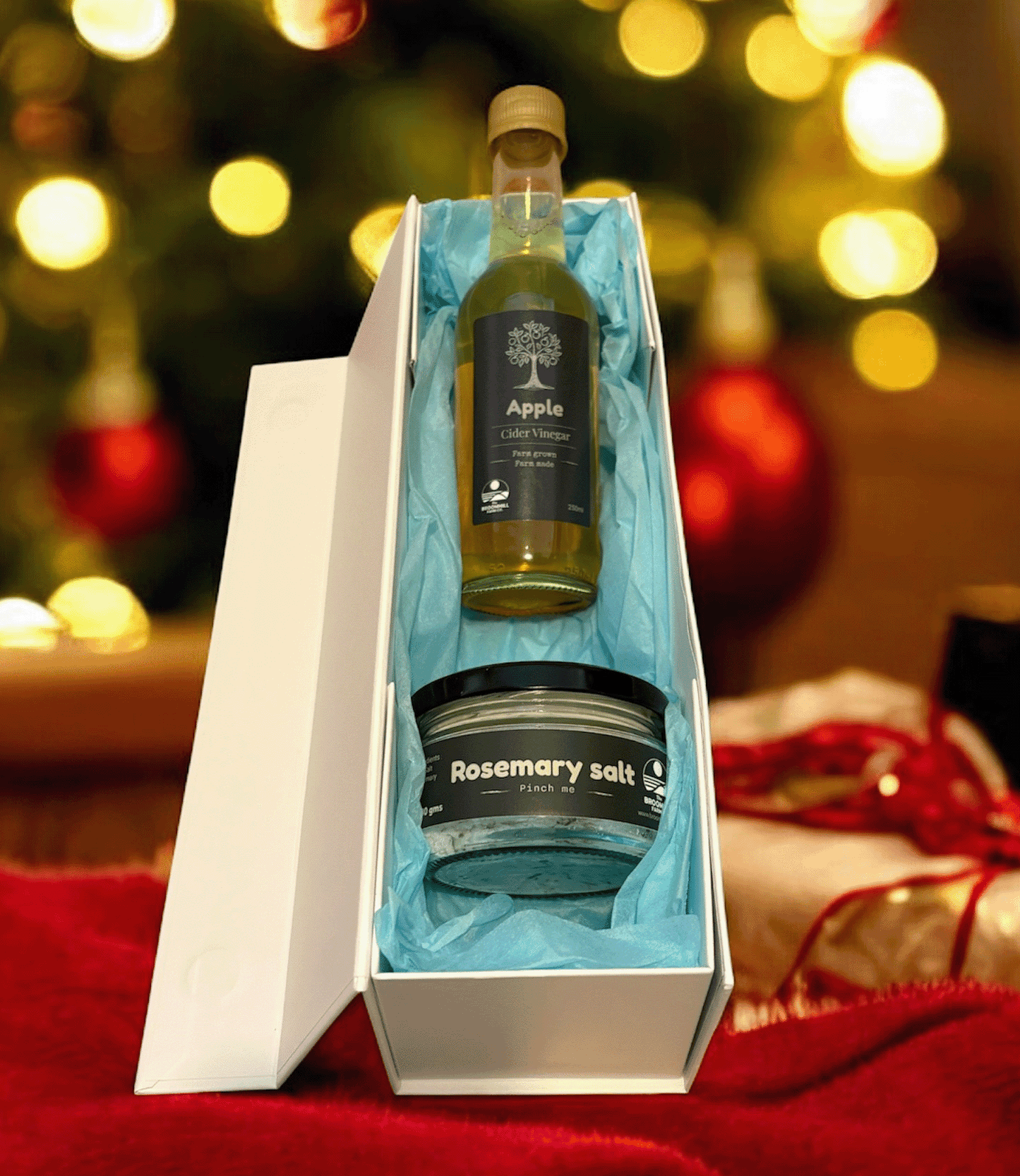 Fabulously aromatic Rosemary Salt and Apple Cider Vinegar gift box