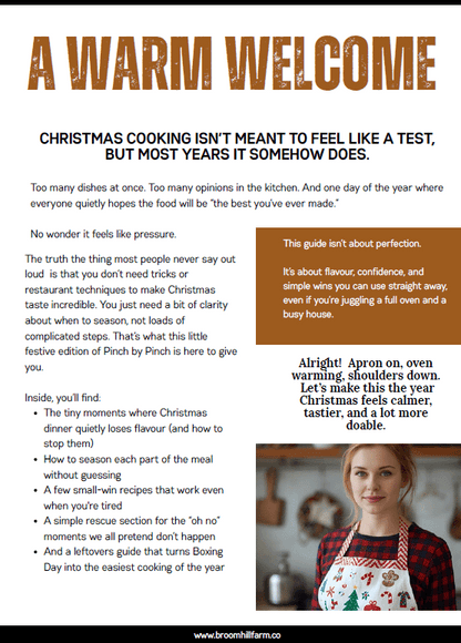Pinch by Pinch digital seasoning guide - Christmas Edition with free jar of Rosemary Salt